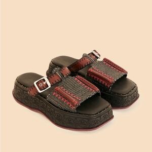 NEW Farm Rio Black Flatform Mule